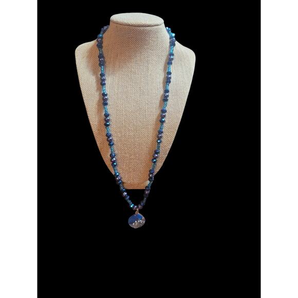 Beautifull blue beaded necklace - Picture 2 of 2